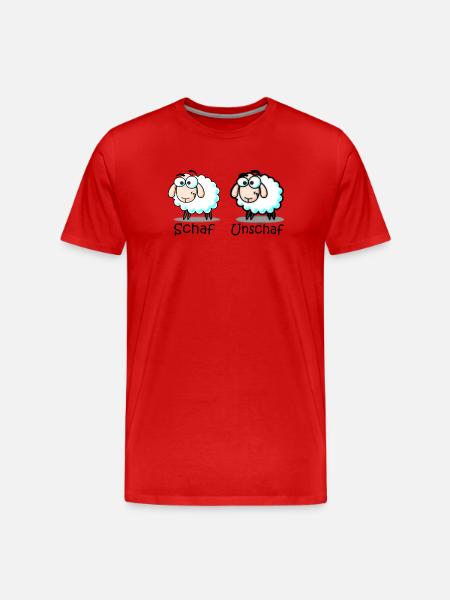 sheep - Men's Premium Organic T-Shirt - red