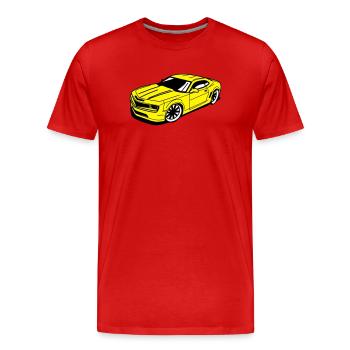 Camaro - T-shirt bio Premium Homme - rouge - Devant - Damien (186cm)