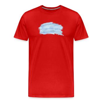 Background blue black - Men's Premium Organic T-Shirt - red - Front - Damien (186cm)