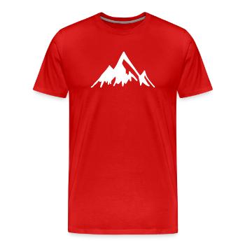 mountain - Men's Premium Organic T-Shirt - red - Front - Damien (186cm)