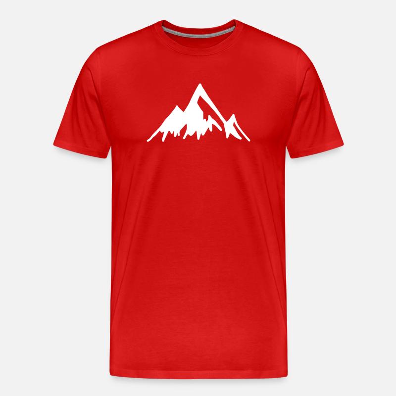 berg - Männer Premium Bio T-Shirt - Rot
