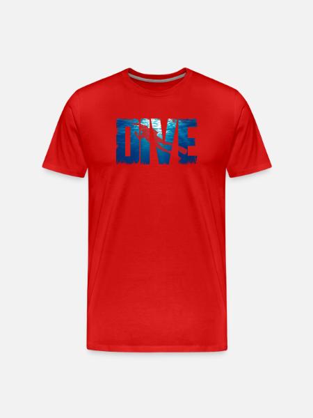 Diver Diving - Men's Premium Organic T-Shirt - red