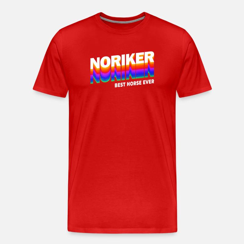 Noriker Pferde Design / Geschenkidee - Männer Premium Bio T-Shirt - Rot