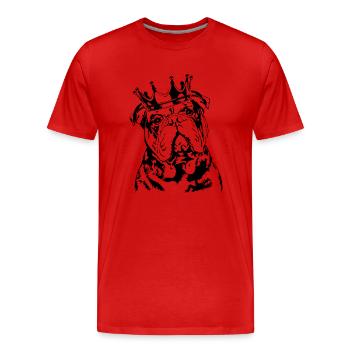 OLD DEUTSCH BULLDOG Crown Dog Chiens Wilsigns - T-shirt bio Premium Homme - rouge - Devant - Damien (186cm)