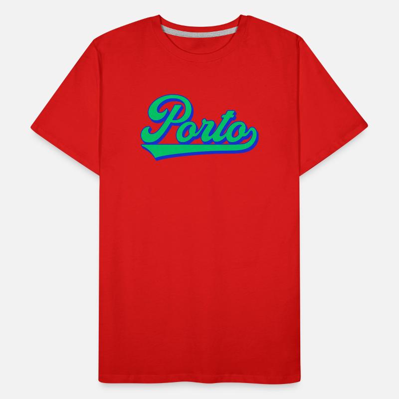 Porto Neon Script Retro Men's Premium Organic T-Shirt