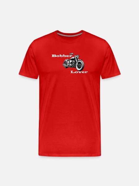 Bobber Lover blanc - T-shirt bio Premium Homme - rouge