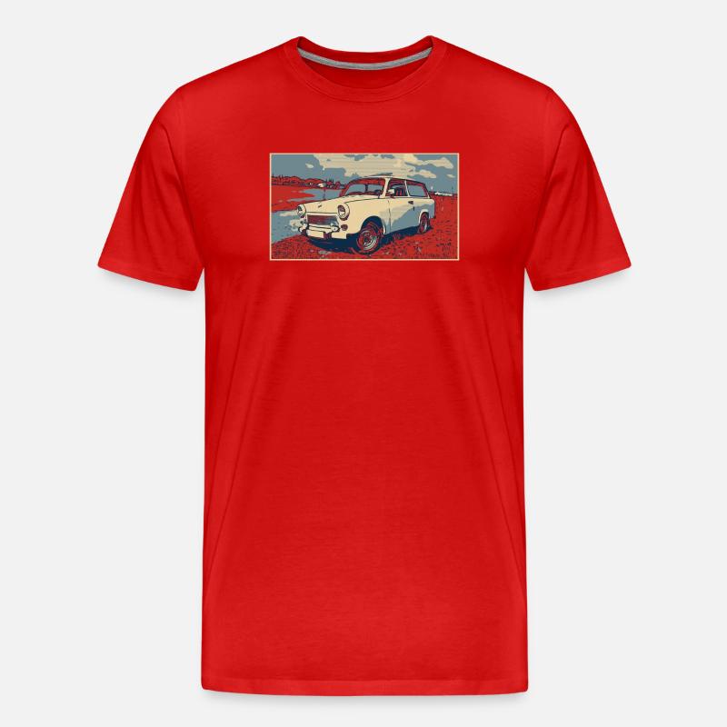Trabant DDR - Männer Premium Bio T-Shirt - Rot