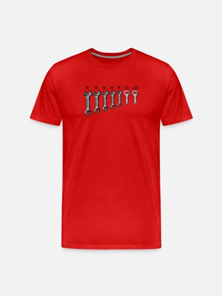 Craftsman's Key - Bottle Opener - Men's Premium Organic T-Shirt - red