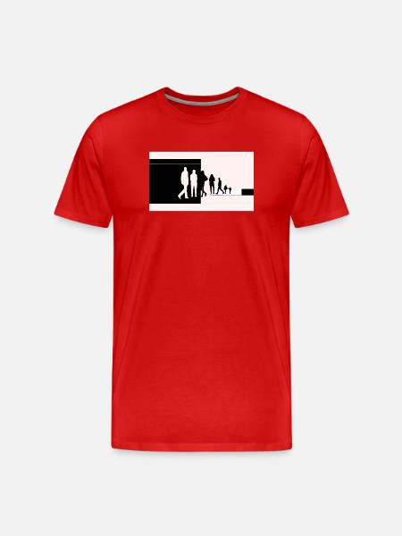 Silhouettes in transition - Men's Premium Organic T-Shirt - red