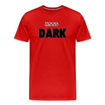 Stimmung: Dunkel - Männer Premium Bio T-Shirt - Rot - Vorne - Damien (186cm)