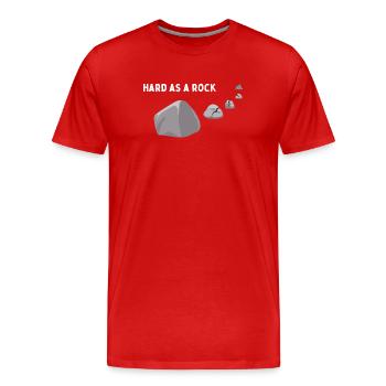 Hart wie ein Stein - Männer Premium Bio T-Shirt - Rot - Vorne - Damien (186cm)