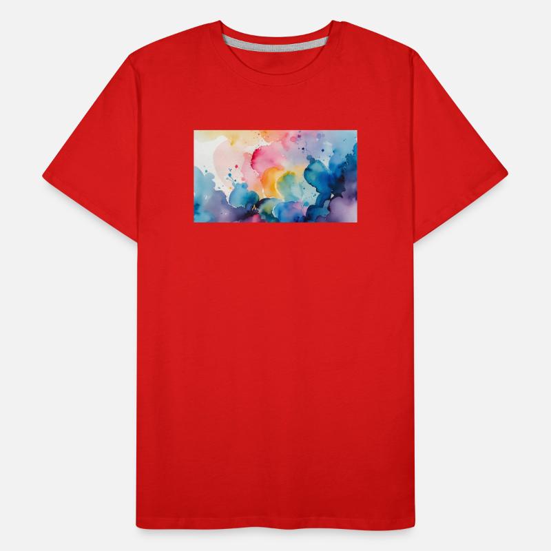 Aquarellfarben Explosion Kunst Design Männer Premium Bio T-Shirt