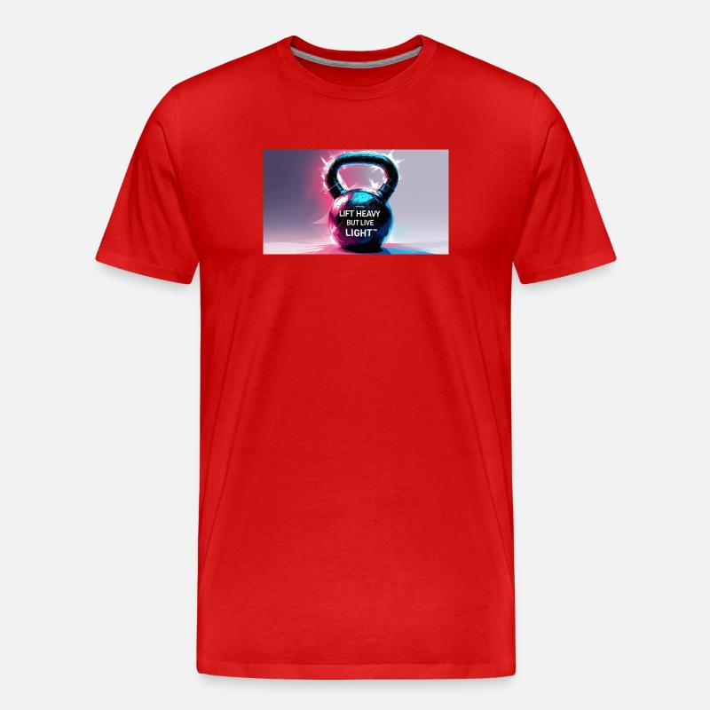 Kettelball mit Motivationsspruch - Männer Premium Bio T-Shirt - Rot