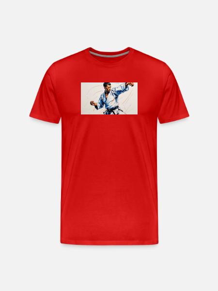 Martial art and Japanese dynamism - Men's Premium Organic T-Shirt - red