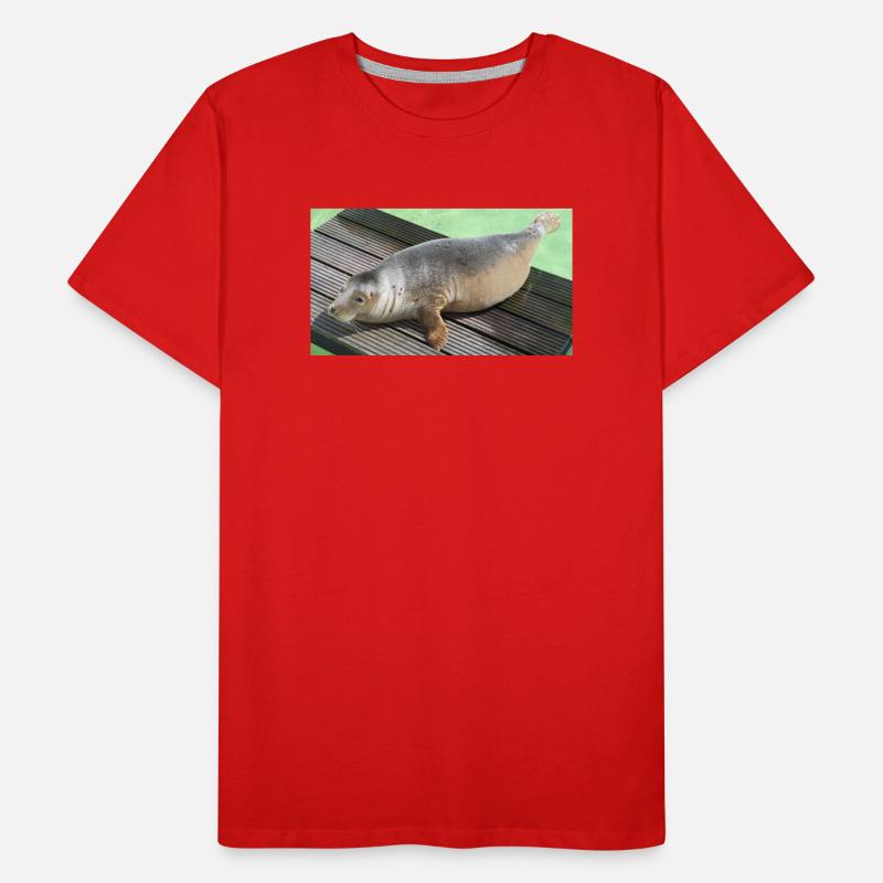 Robbenjunges auf Texel Männer Premium Bio T-Shirt