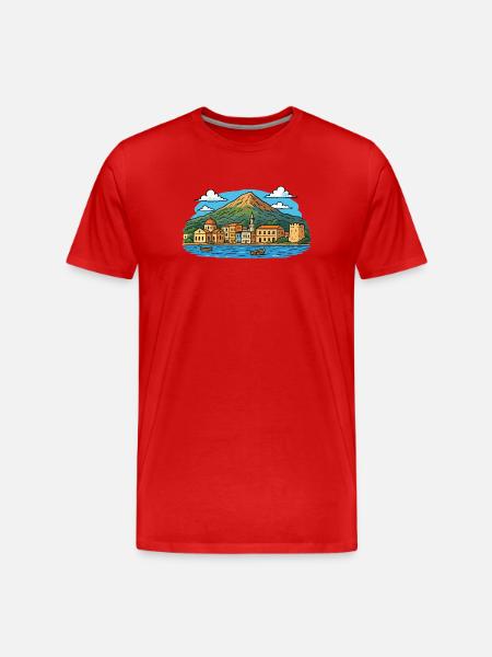 Île de Crète - T-shirt bio Premium Homme - rouge