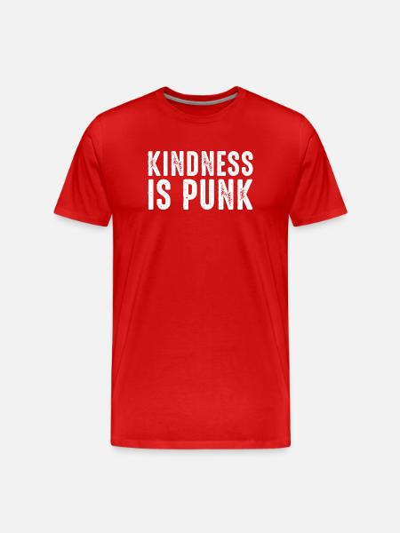 Kindness Is Punk - Men's Premium Organic T-Shirt - red