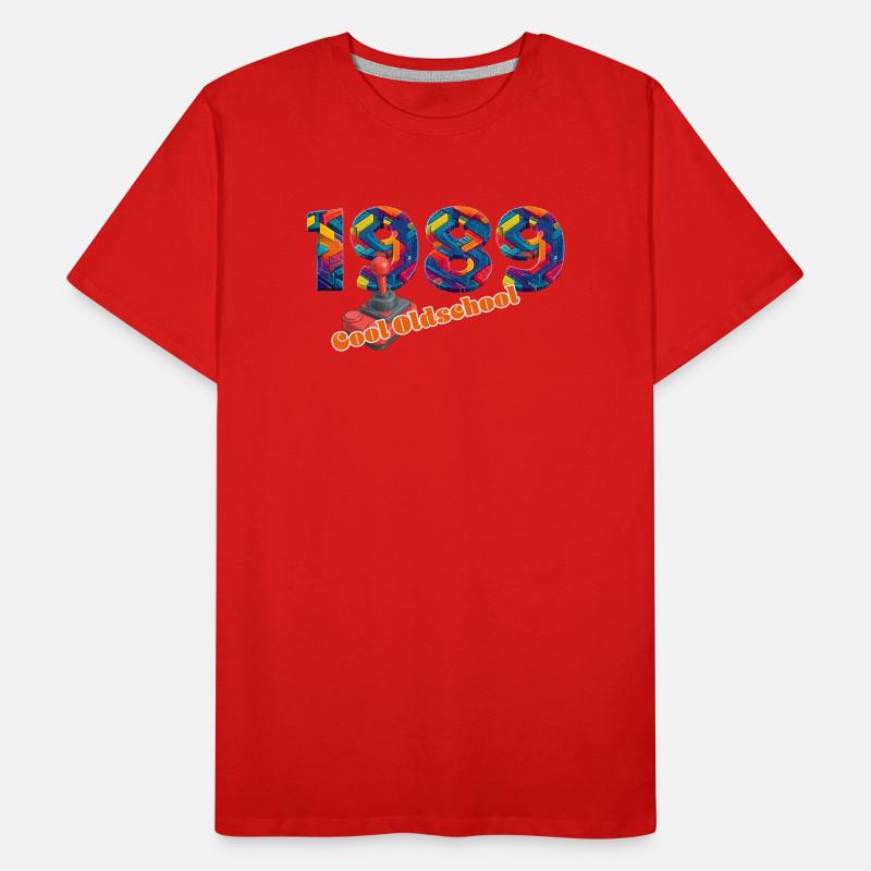 1989 – Style rétro du jeu numérique T-shirt bio Premium Homme