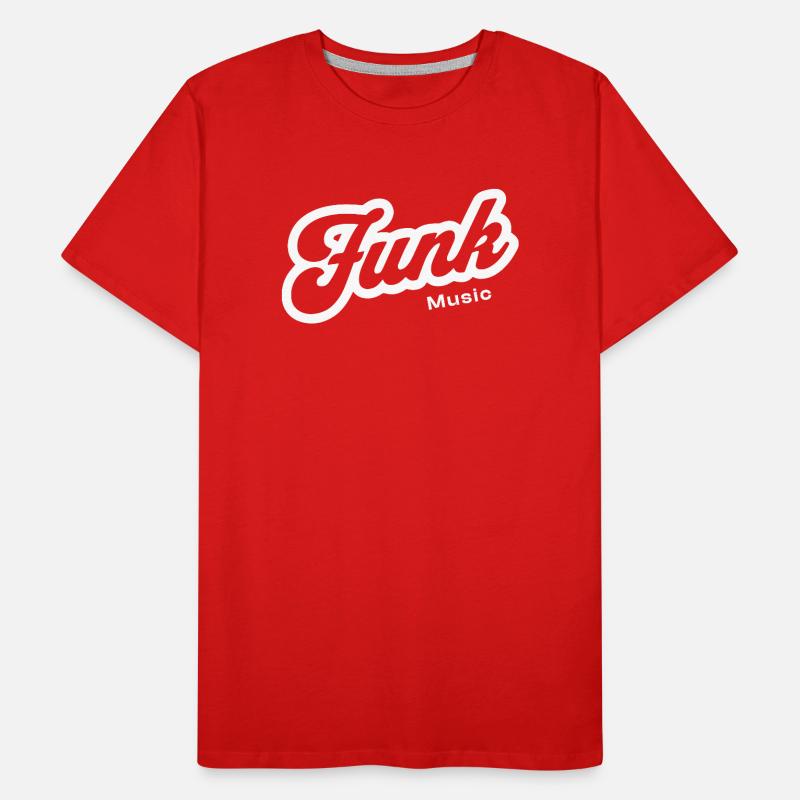 Funk Music Retro Script Logo Men's Premium Organic T-Shirt