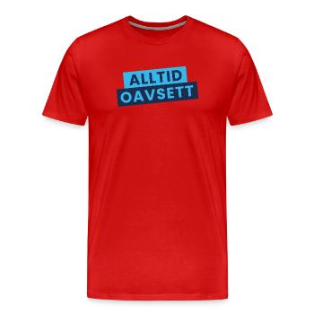 Immer unabhängig – stilvolle Aussage - Männer Premium Bio T-Shirt - Rot - Vorne - Damien (186cm)