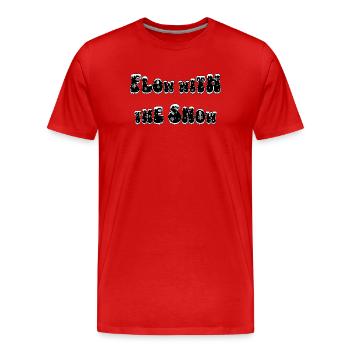 Flux avec la neige - T-shirt bio Premium Homme - rouge - Devant - Damien (186cm)