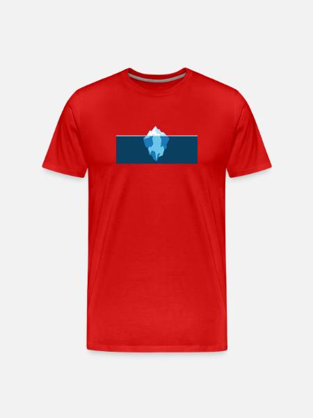 Eisberg Minimal Blau Design - Men's Premium Organic T-Shirt - red