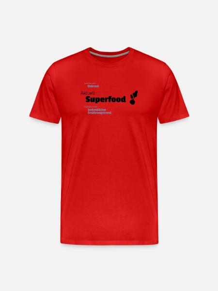 aktuelles Superfood - Männer Premium Bio T-Shirt - Rot