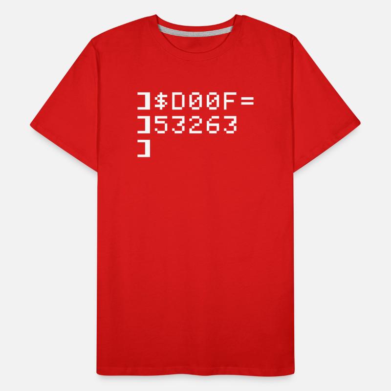 DOOF 8-Bit Code Nerd Pixel Terminal Retro Männer Premium Bio T-Shirt