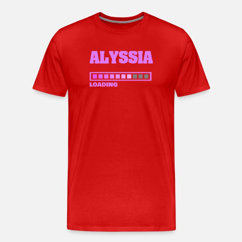 Geburt Alyssia - Männer Premium Bio T-Shirt - Rot