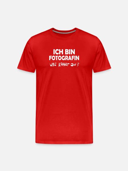 Job Fotografin - Männer Premium Bio T-Shirt - Rot