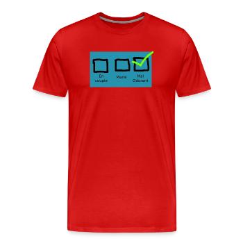 Malodorant - T-shirt bio Premium Homme - rouge - Devant - Damien (186cm)