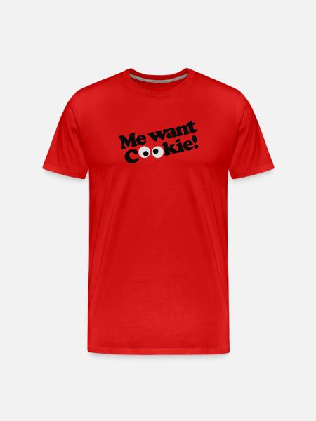 Ich will Plätzchen! - Männer Premium Bio T-Shirt - Rot
