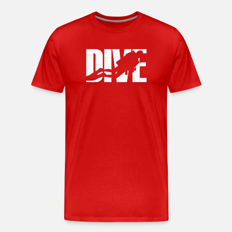 Tauchen Taucher - Männer Premium Bio T-Shirt - Rot