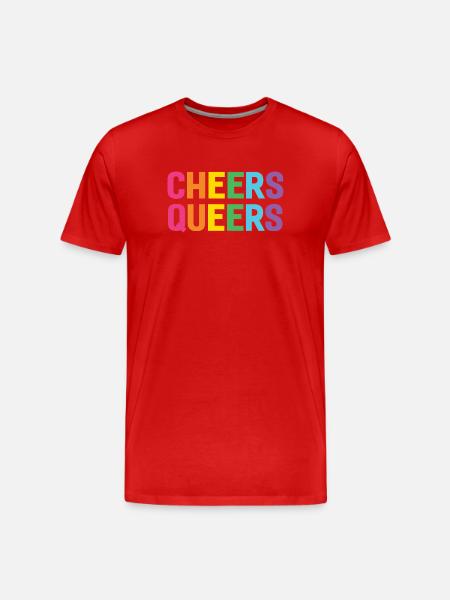 LGBTQ Cheers Queers - Men's Premium Organic T-Shirt - red