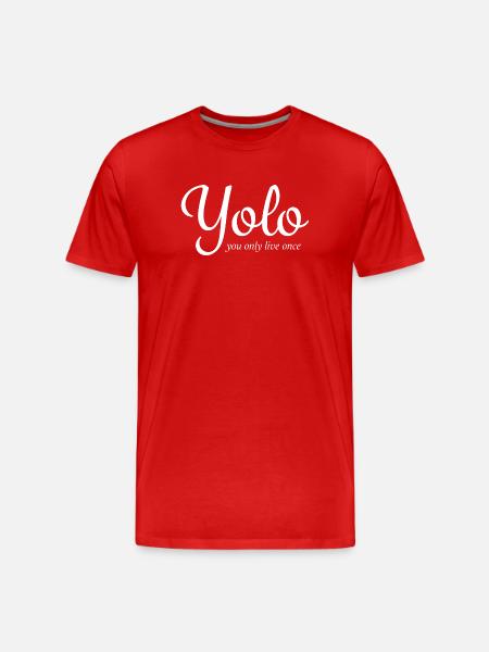 Yolo - Men's Premium Organic T-Shirt - red