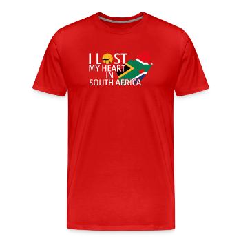 South Africa - Männer Premium Bio T-Shirt - Rot - Vorne - Damien (186cm)