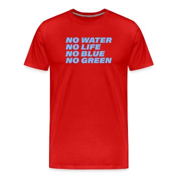 EAU - T-shirt bio Premium Homme - rouge - Devant - Damien (186cm)