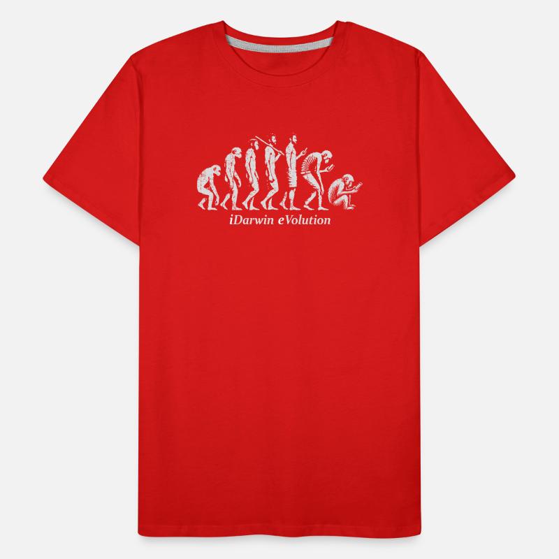 Die Evolution des Silhouettendesigns der Menschheit Männer Premium Bio T-Shirt