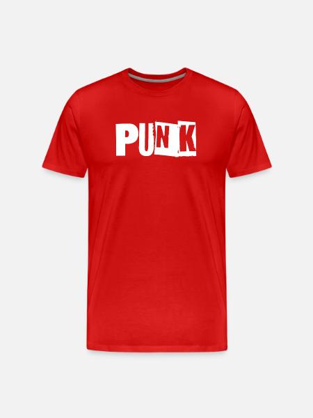 Punk music logo - Men's Premium Organic T-Shirt - red