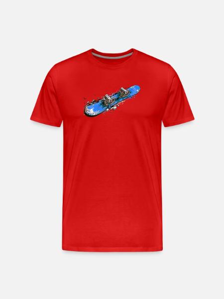 planche à neige - T-shirt bio Premium Homme - rouge