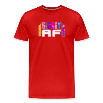 Stained Glass Art Stained Glass Artist - Men's Premium Organic T-Shirt - red - Front - Damien (186cm)