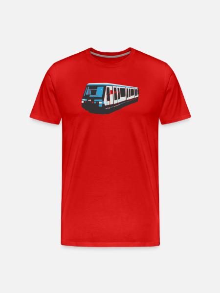 Pariser Metro MP89 - Männer Premium Bio T-Shirt - Rot