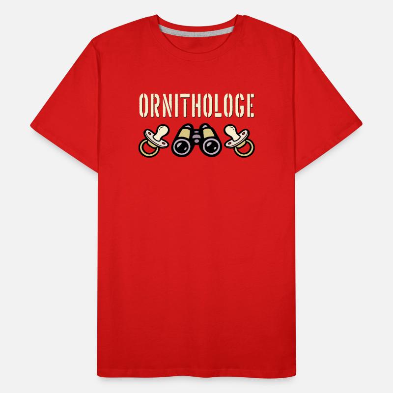 Père ornithologue - Annonceur du bébé T-shirt bio Premium Homme