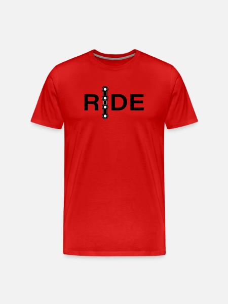 Chain Lines Minimal Design - Men's Premium Organic T-Shirt - red