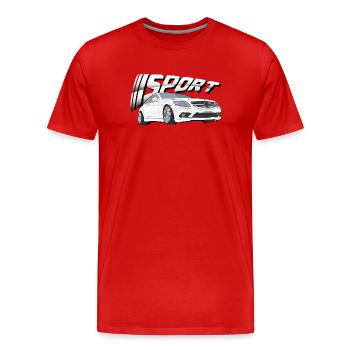 Rennsport-Silhouette cls - Männer Premium Bio T-Shirt - Rot - Vorne - Damien (186cm)