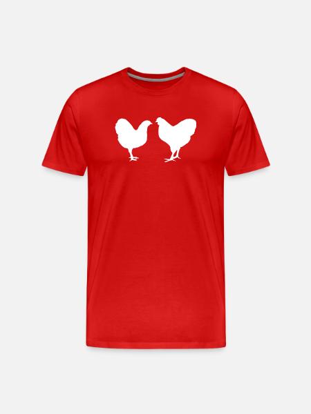 Chicken Fans - Rooster - Rooster - Chicks - Wyandotten - Men's Premium Organic T-Shirt - red