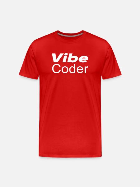 Techno-utopie : Vibe Coder - T-shirt bio Premium Homme - rouge