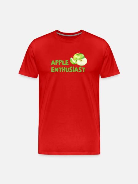 Apple Enthusiast – Green Style - Men's Premium Organic T-Shirt - red