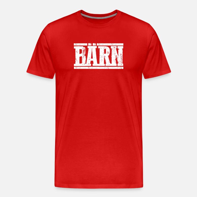 Bern - Bärn - Männer Premium Bio T-Shirt - Rot