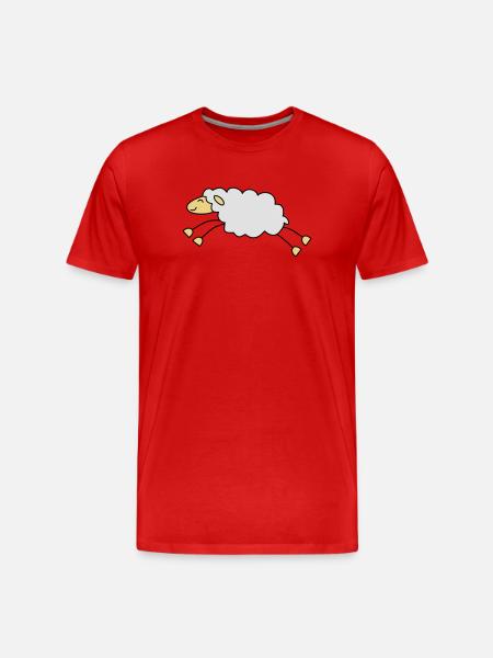sheep - Men's Premium Organic T-Shirt - red